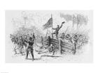 Capture of a part of the burning union breastworks on the Brock Road on the afternoon of May 6th
