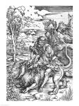 Samson slaying the lion