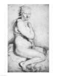 Young nude woman seated