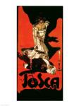 Poster advertising a performance of Tosca, 1899