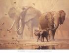 African Elephants and Namaqua Doves