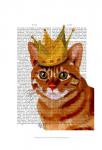 Ginger Cat with Crown Portrai