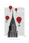 Chrysler Building and Red Hot Air Balloons