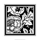 B&W Graphic Floral Motif III