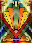 Art Deco Chevron 2V