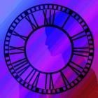 Clock Face on Purple