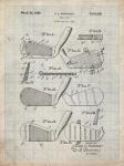 Golf Club Patent - Antique Grid Parchment
