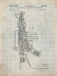 Firearm With Auxiliary Bolt Closure Mechanism Patent - Antique Grid Parchment