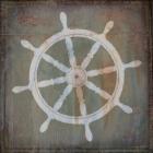 Rusty Sign Nautical Wheel