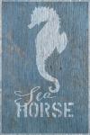 Seahorse on Blue