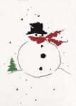 Snowman with Red Scarf