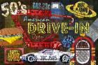 American Driveins License Plate Art Collage