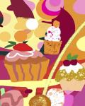 Desserts With Abstract Background