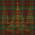 Happy Holidays Plaid - gold