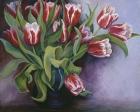 White Tipped Red Tulips
