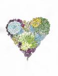 Watercolor Botanical Heart