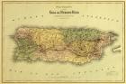 Island of Puerto Rico Map
