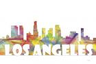 Los Angeles California Skyline Multi Colored 2