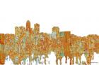 Des Moines Iowa Skyline - Rust