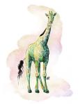 Watercolor Safari- Green Giraffe