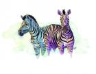 Watercolor Safari- Zebras