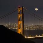 Golden Gate and Moon