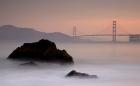 Rocks And Golden Gate Bridge
