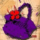 Flower Purse Red On Purple