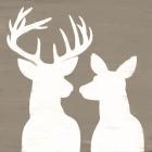 Buck and Doe Silhouette