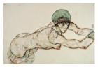 Reclining Female Nude with Green Cap, Leaning to the Right, 1914