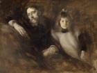 Alphonse Daudet And His Daughter Edmee