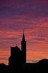 Namibia, Luderitz, Church at sunrise