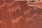 Ancient rock etchings, Twyfelfontein, Damaraland, Namibia, Africa.