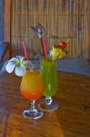 Tropical cocktails, Fregate Resort island, Seychelles
