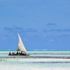 Sailboat along Zanzibar's Eastern Shore, Jambiani, Zanzibar, Tanzania.