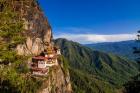 Tiger's Nest, Goempa Monastery Hanging In The Cliffs, Bhutan