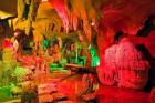 Cave stalagmites, stalactites, Mutianyu, China,