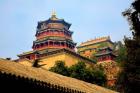 Tower in The Pavilion of Buddhist Fragrance, Beijing, China