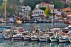 Old Harbor and boats in reflection Antalya, Turkey