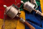 Prayer Wheels and Flags, Lhasa, Tibet