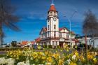 I-SITE Visitor Centre (Old Post Office) And Flowers, Rotorua, North Island, New Zealand