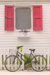 Beach House and Bicycle, Loyalist Cays, Bahamas, Caribbean