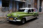 1950's era antique car and street scene from Old Havana, Havana, Cuba