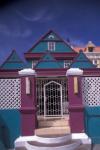 Colorful Buildings and Detail, Willemstad, Curacao, Caribbean