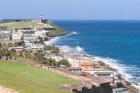 View towards El Morro from Fort San Cristobal in San Juan, Puerto Rico