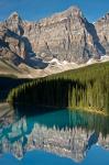 Morning, Moraine Lake, Reflection, Canadian Rockies, Alberta, Canada