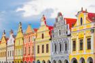 Europe, Czech Republic, Telc Colorful Houses On Main Square