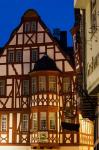 Germany, Hesse, Limburg An Der Lahn, Half-Timbered Building, Dawn