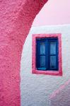 Colorful Pink Building, Imerovigli, Santorini, Greece