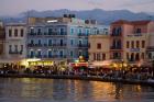 Evening Light along the Old Harbor, Chania, Crete, Greece
